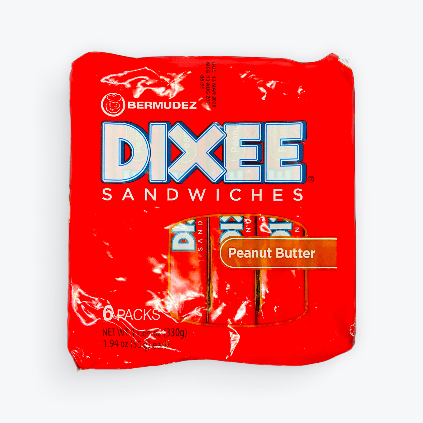 Dixee Sandwiches Peanut Butter 6pk.