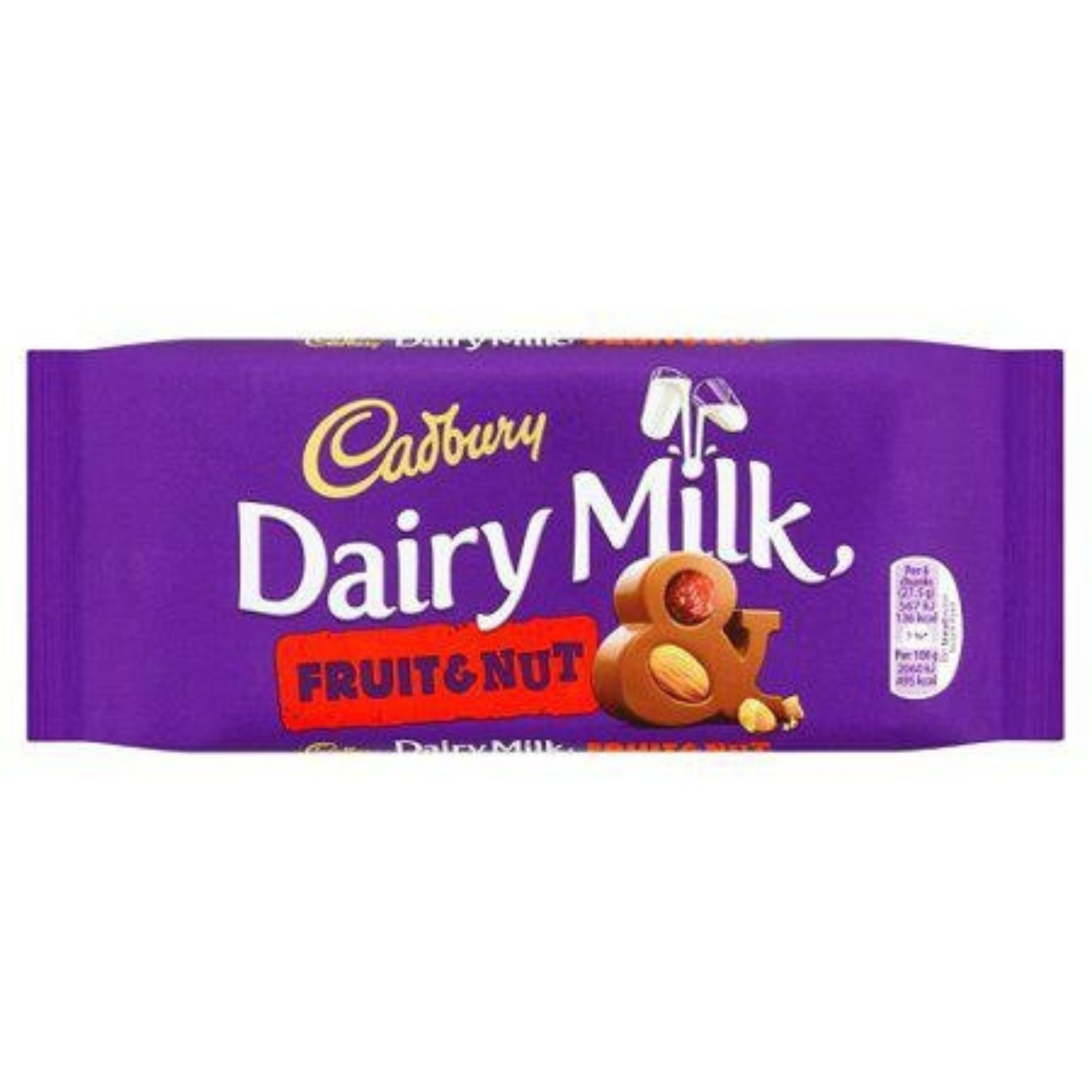 Cadbury Dairy Milk Fruit & Nut 110g.