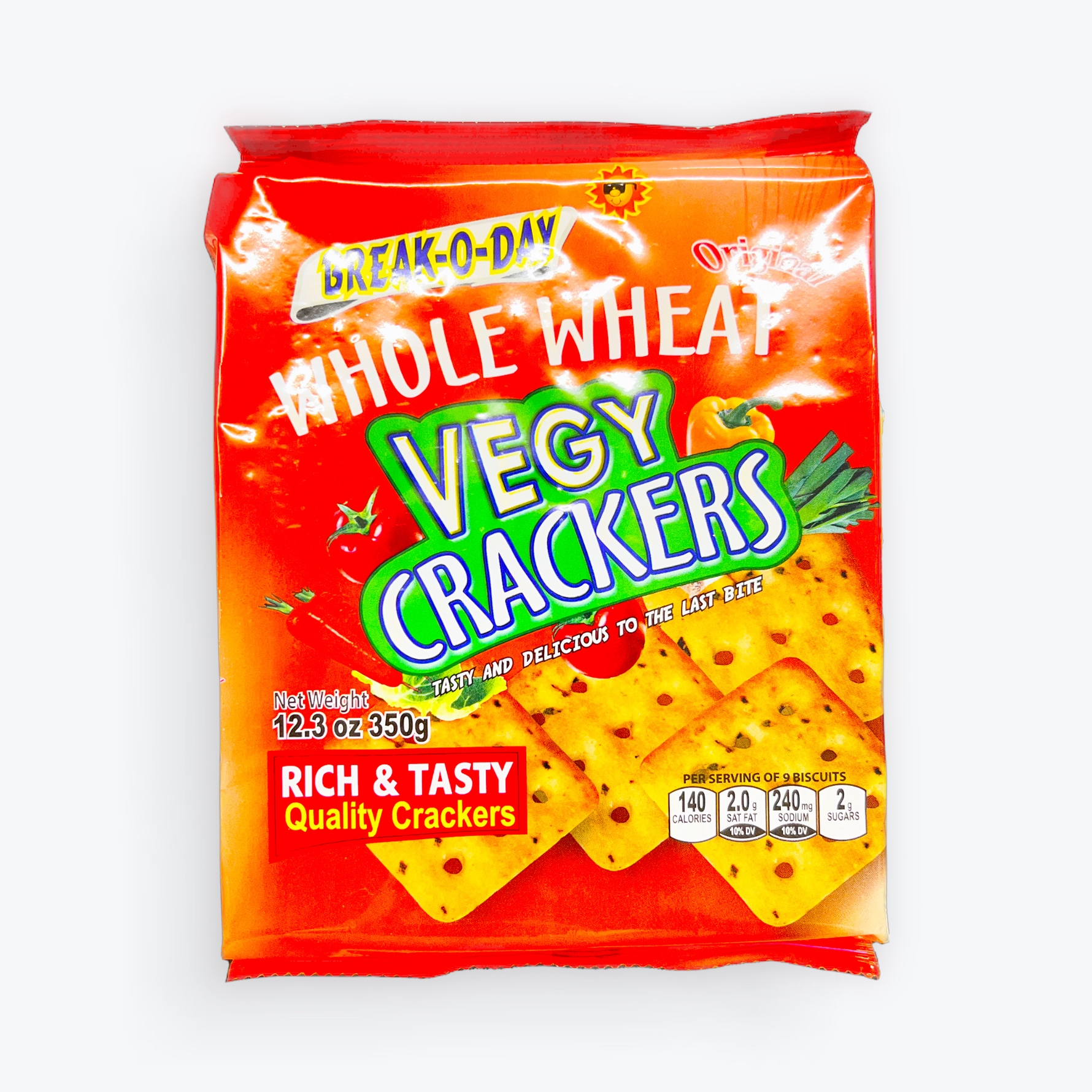 Break-O-Day Whole Wheat Vegy Crackers 12.3oz.