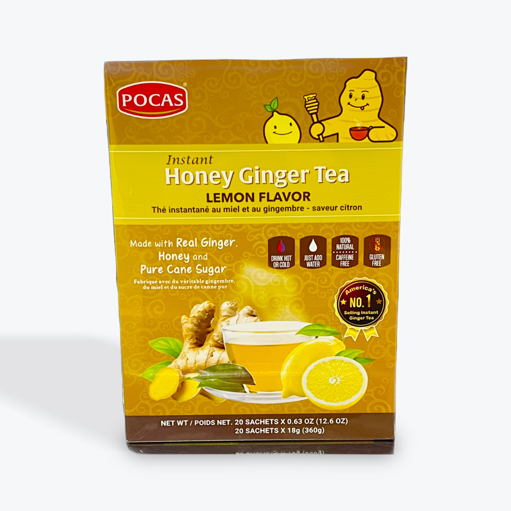 Pocas Honey Ginger Lemon Tea 12.6oz.