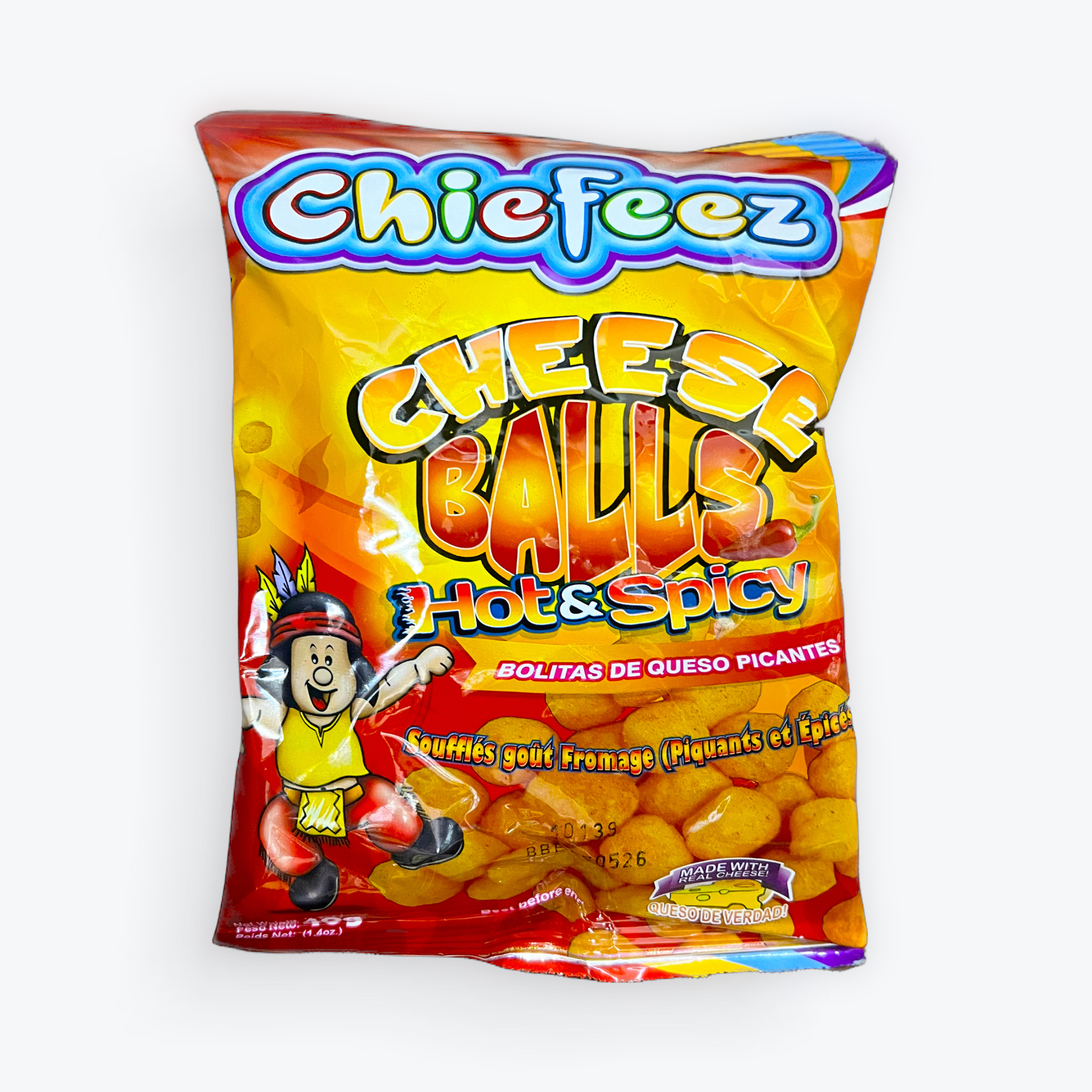 Chiefeez Cheese Balls Hot & Spicy 40g.