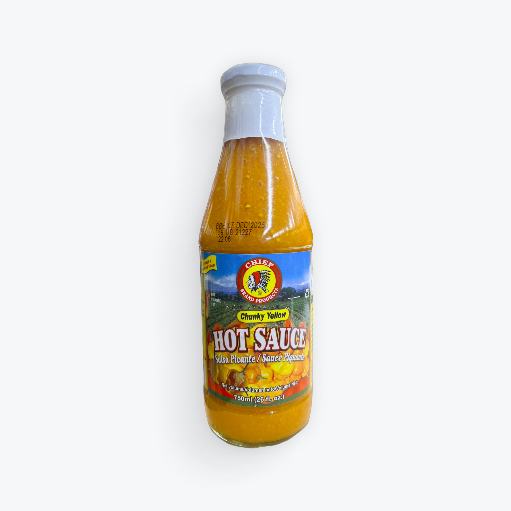 Chief Chunky Yellow Hot Sauce 26floz.