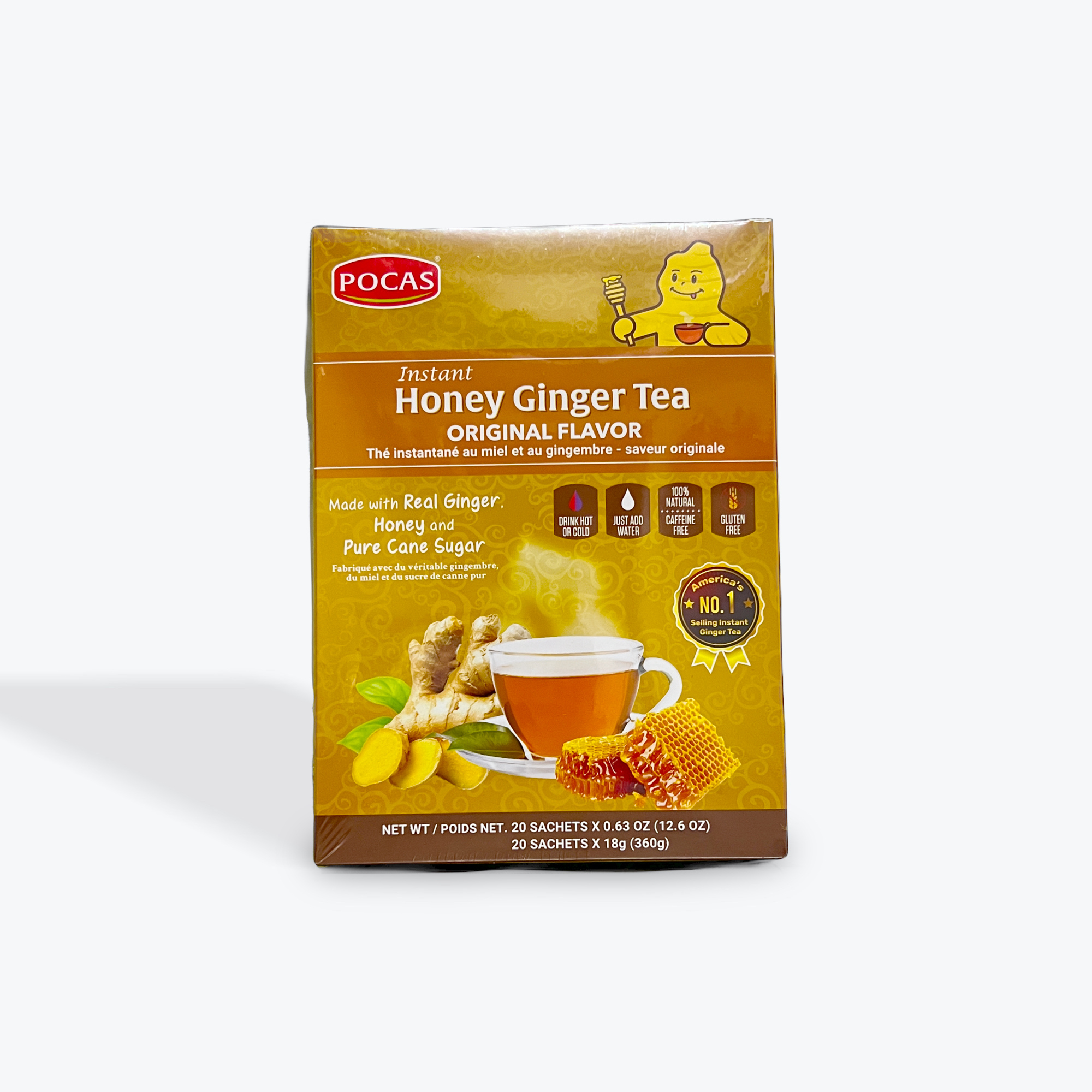 Pocas Honey Ginger Tea 12.7oz.