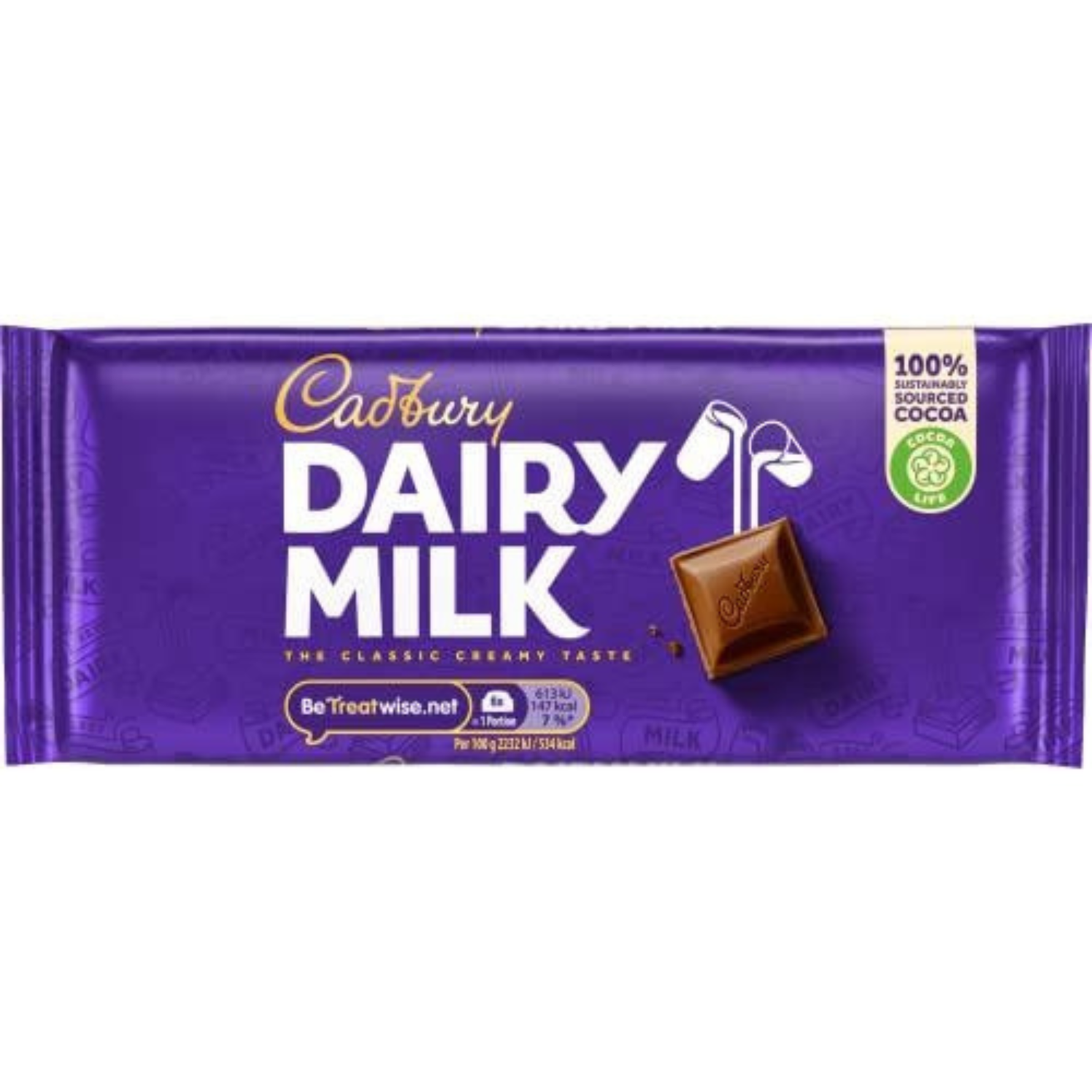 Cadbury Dairy Milk Chocolate 180g.