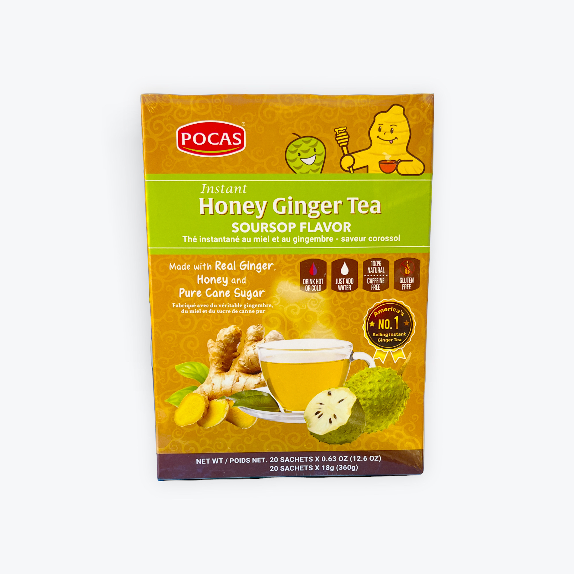 Pocas Honey Ginger Soursop Tea 12.6oz.