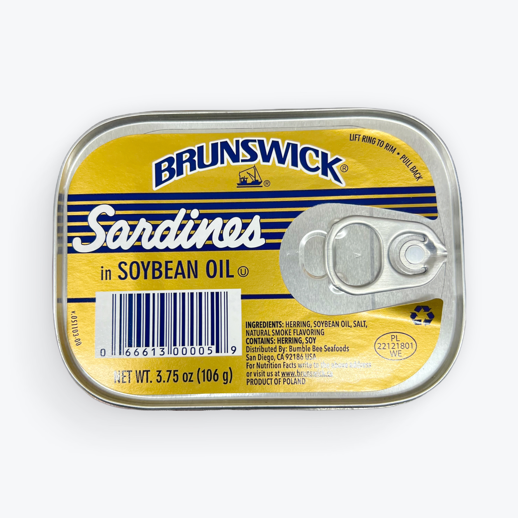 Brunswick Sardines in Soybean Oil 3.75oz.
