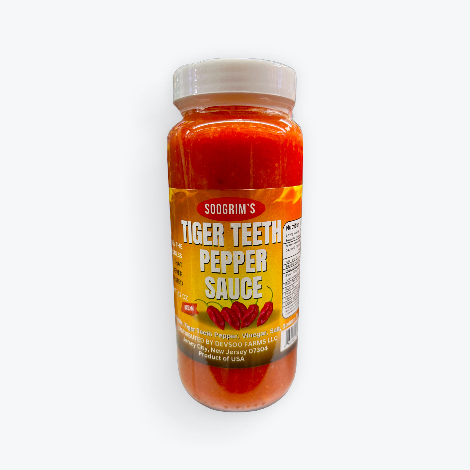 Soogrim's Tiger Teeth Pepper Sauce 12oz.