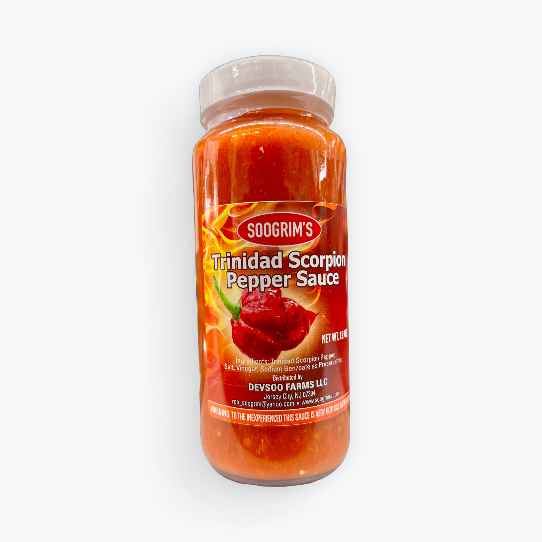 Soogrim's Trinidad Scorpion Pepper Sauce 12oz.