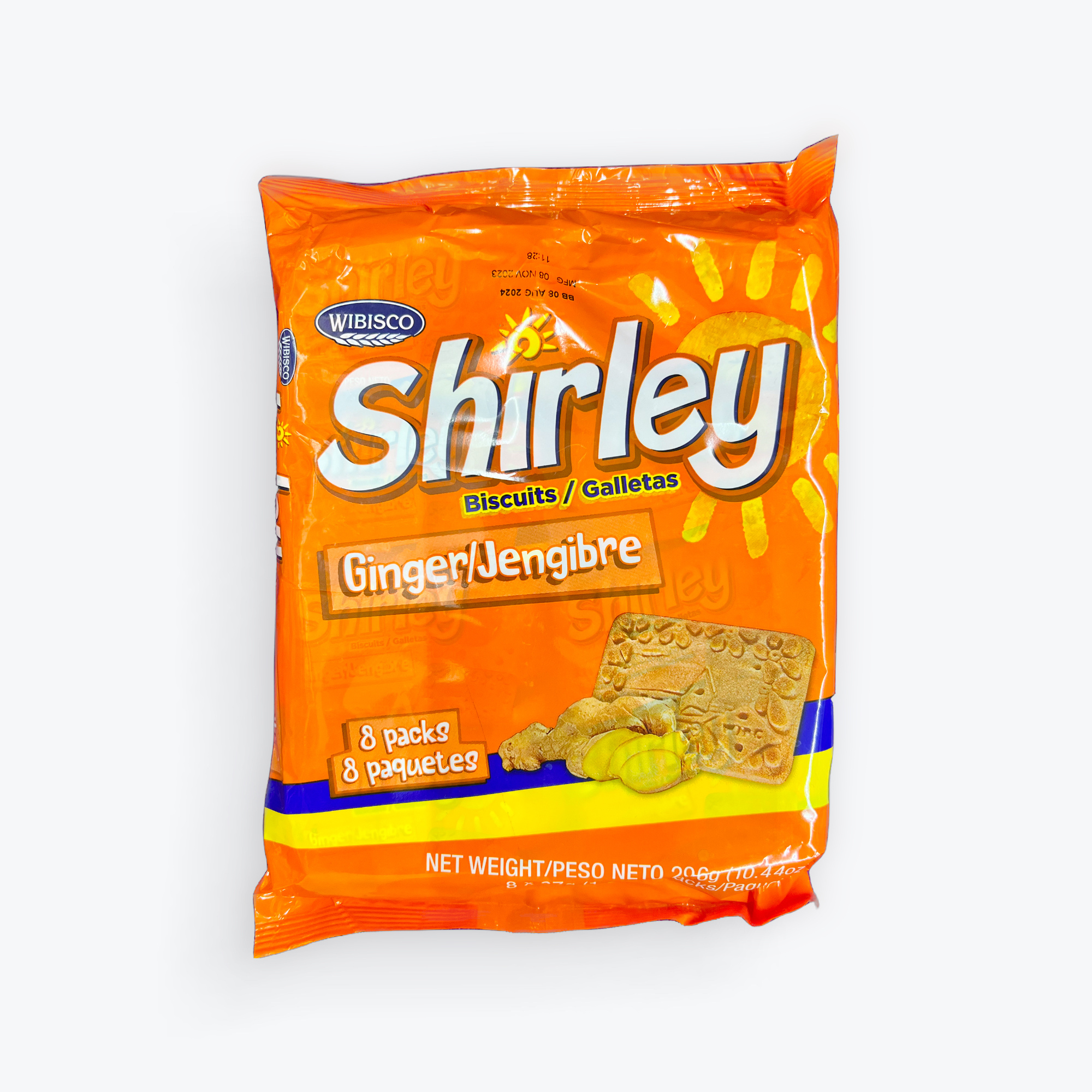 Shirley Biscuits Ginger 8x37g.