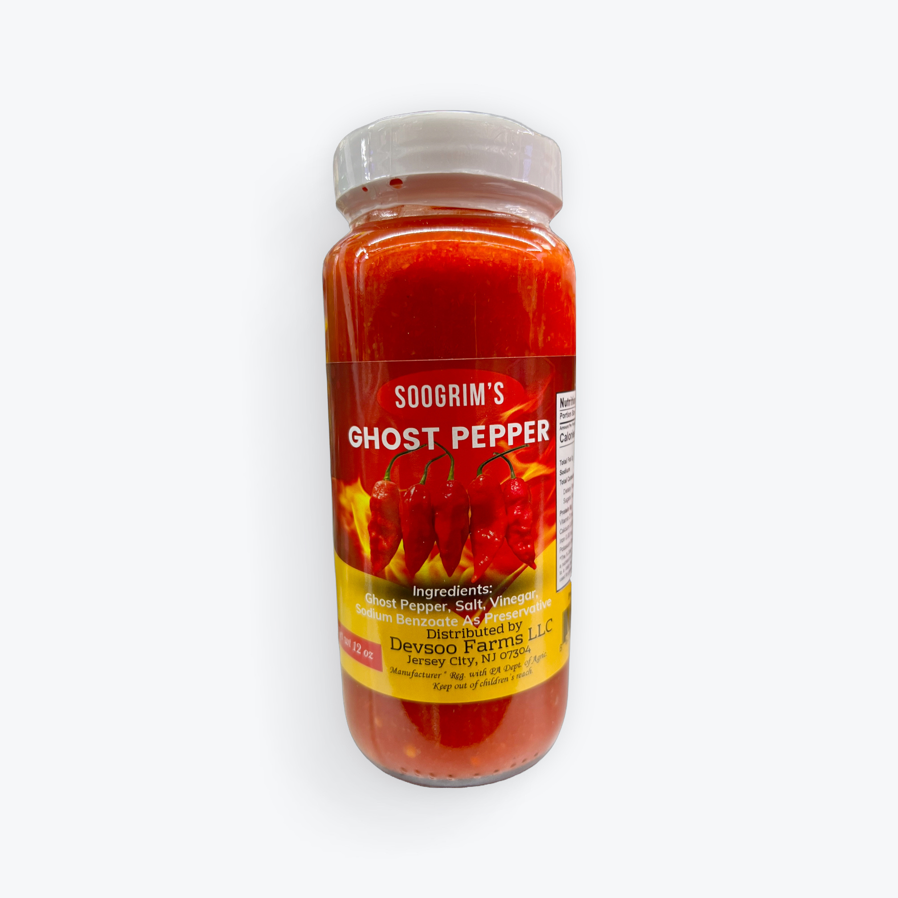 Soogrims Ghost Pepper Sauce 12oz.
