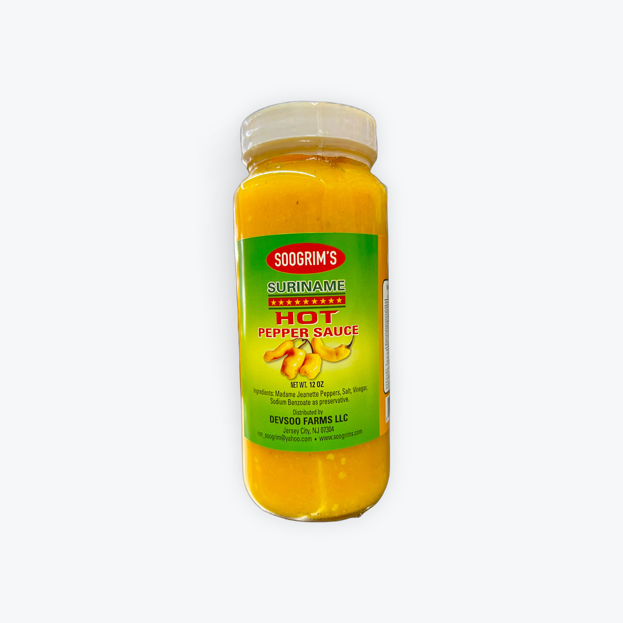 Soogrim's Suriname Pepper Sauce 12oz.