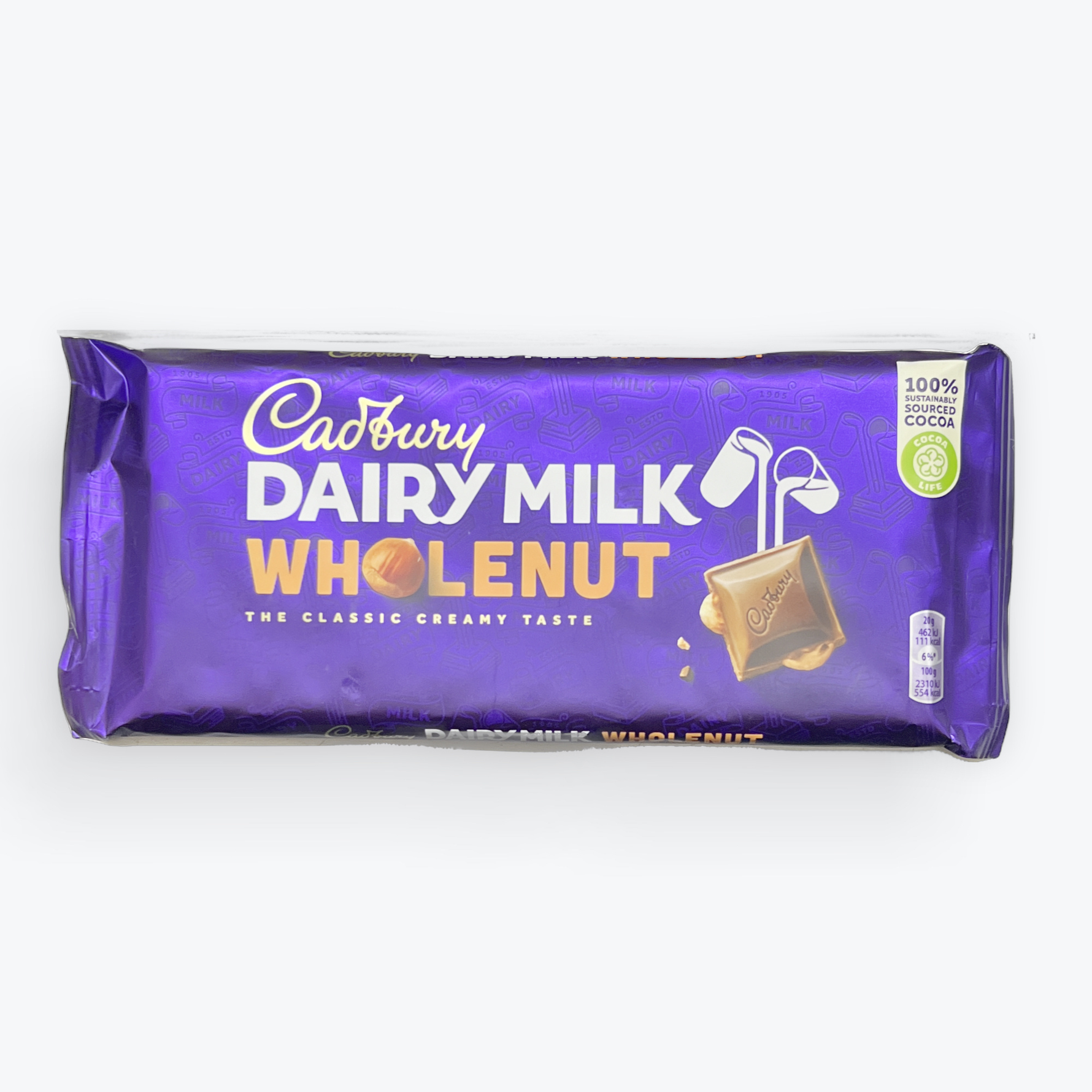 Cadbury Dairy Milk Whole Nut 180g.