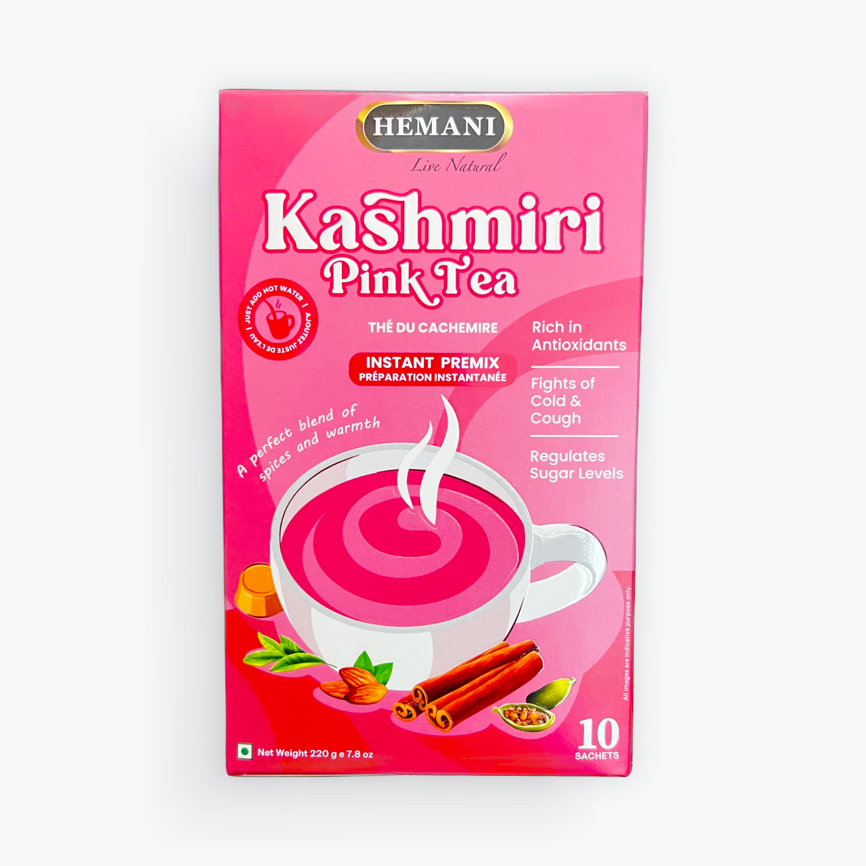 Hemani Instant Mix Kashmiri Pink Tea 10pcs.