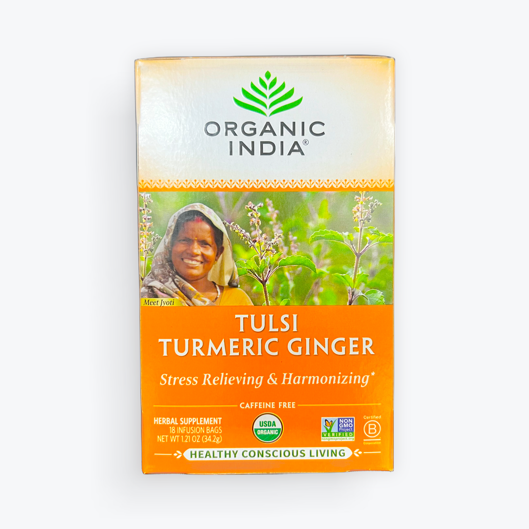 Organic India Tulsi Turmeric Ginger Tea 1.27oz.