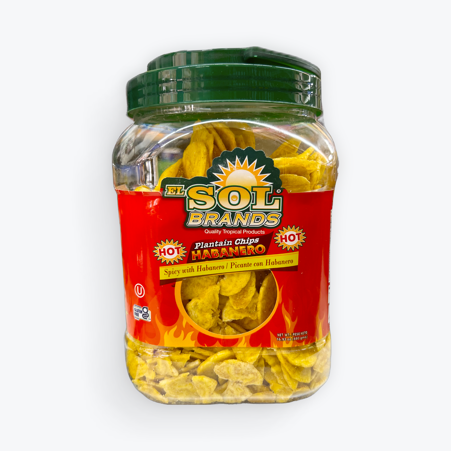 El Sol Plantain Chips Habanero 16.93oz.