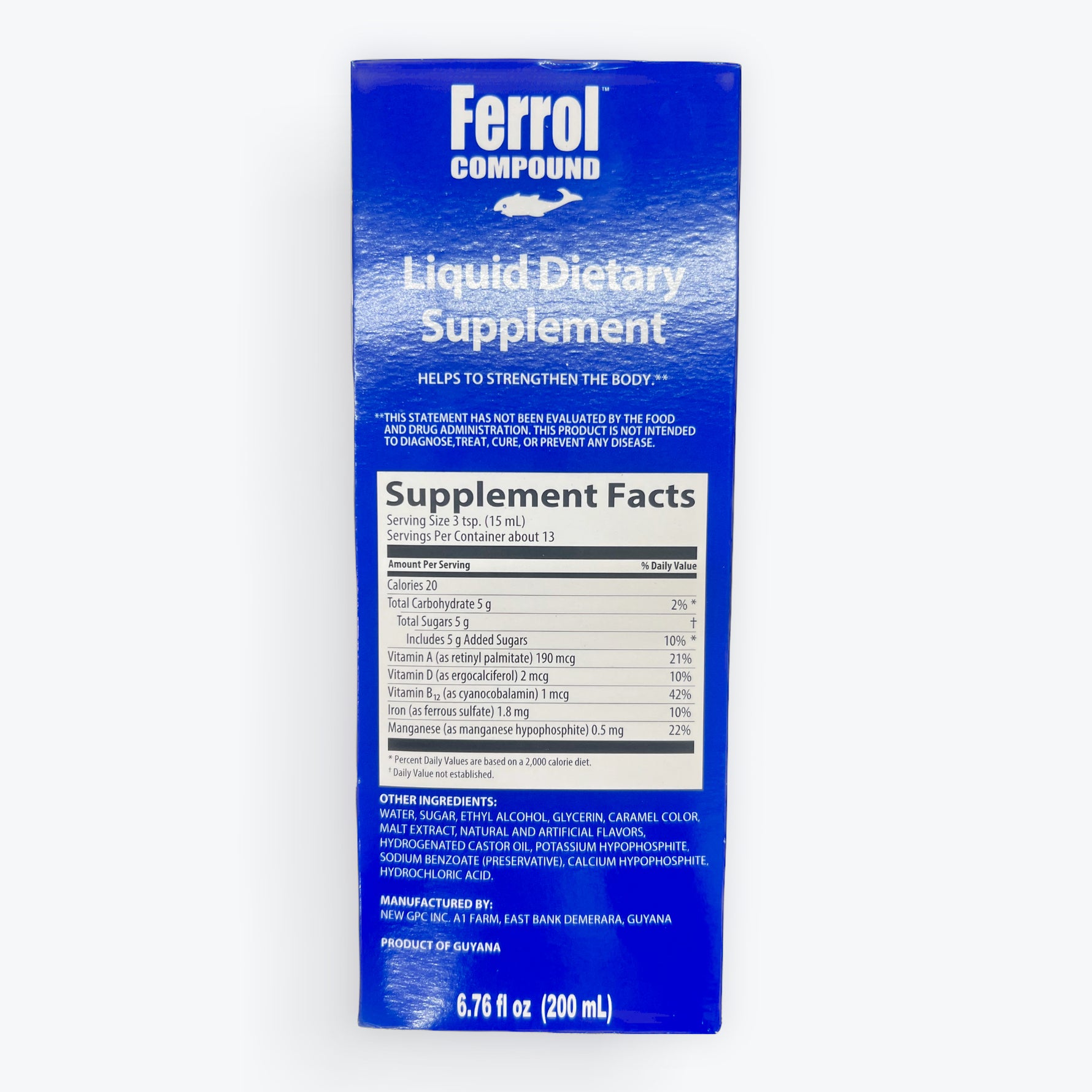 Ferrol Compound Liquid Dietary Supplement